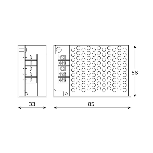 Блок питания Gauss 25W 12V IP20 BT501 Блок питания Gauss 25W 12V IP20 BT501