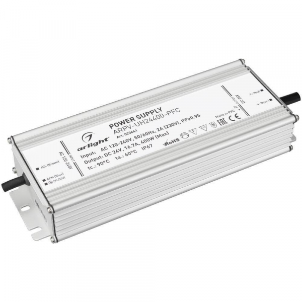 Блок питания Arlight ARPV-UH24400-PFC 24V 400W IP67 16,7A 023641 Блок питания Arlight ARPV-UH24400-PFC 24V 400W IP67 16,7A 023641