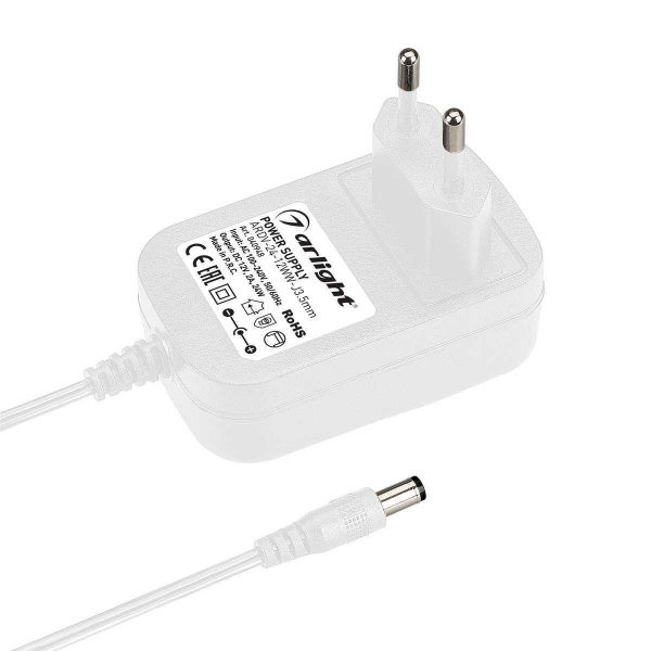 Блок питания Arlight ARDV-24-12WW-J3.5mm 12V 24W IP20 2A 040948 Блок питания Arlight ARDV-24-12WW-J3.5mm 12V 24W IP20 2A 040948