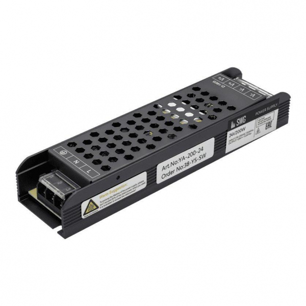 Блок питания SWG 24V 200W IP20 8,3A YA-200-24 002834 Блок питания SWG 24V 200W IP20 8,3A YA-200-24 002834