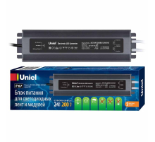 Блок питания Uniel 24V 200W IP67 8,3A UET-VAF-200B67 24V IP67 UL-00007580