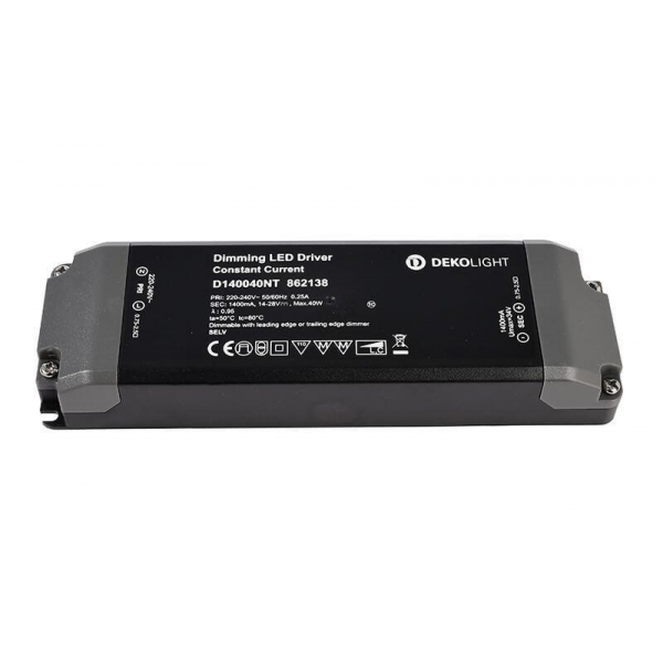 Драйвер Deko-Light D140040NT 14-28V 40W IP20 1,4A 862138 Драйвер Deko-Light D140040NT 14-28V 40W IP20 1,4A 862138