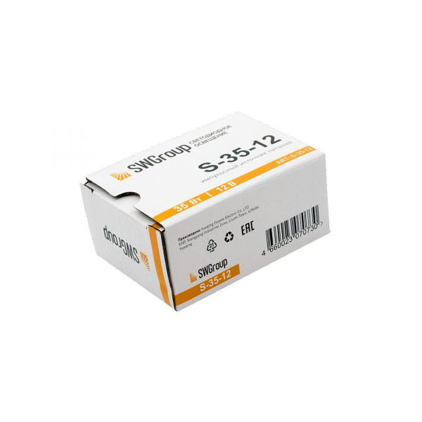 Блок питания SWG 12V 35W IP20 3A S-35-12 000121 Блок питания SWG 12V 35W IP20 3A S-35-12 000121
