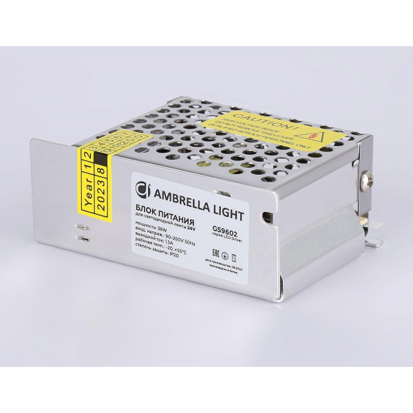 Блок питания Ambrella light Illumination LED Driver 24V 36W IP20 1,5A GS9602 Блок питания Ambrella light Illumination LED Driver 24V 36W IP20 1,5A GS9602