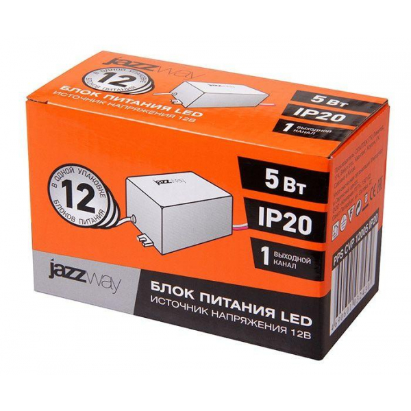 Блок питания Jazzway BSPS 12V 5W IP20 0,42A 1032423