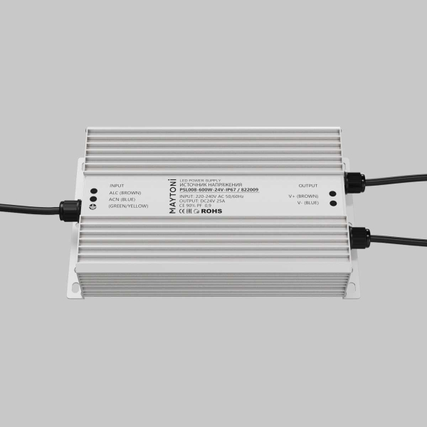 Источник напряжения PSL008 24В 600Вт IP67 Maytoni Led Strip 822009