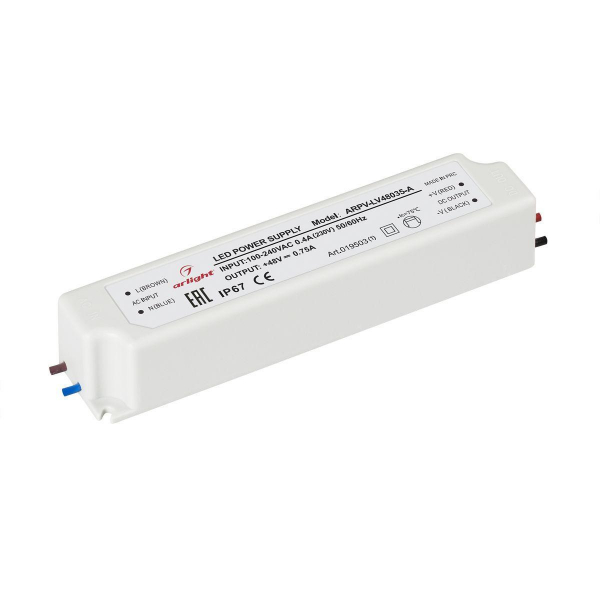 Блок питания Arlight ARPV-LV48035-A 48V 36W IP67 0,75A 019503(1) Блок питания Arlight ARPV-LV48035-A 48V 36W IP67 0,75A 019503(1)