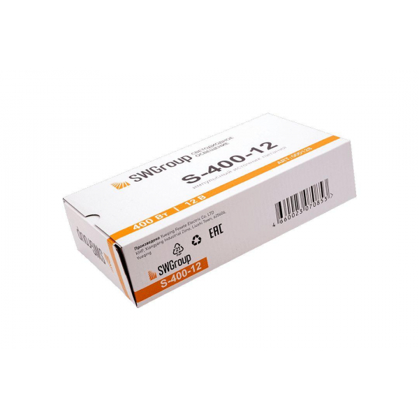 Блок питания SWG 12V 400W IP20 33,33A S-400-12 000128 Блок питания SWG 12V 400W IP20 33,33A S-400-12 000128