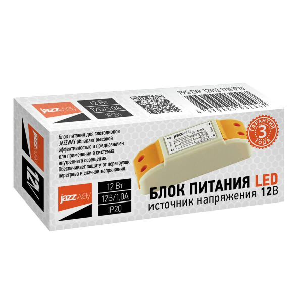 Блок питания Jazzway BSPS 12V 12W IP20 1A 1032447 Блок питания Jazzway BSPS 12V 12W IP20 1A 1032447
