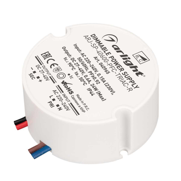 Драйвер Arlight ARJ-SP-40600-PFC-Triac-R 27-40V 24W IP44 0,6A 040965 Драйвер Arlight ARJ-SP-40600-PFC-Triac-R 27-40V 24W IP44 0,6A 040965