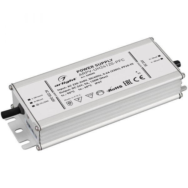 Блок питания Arlight ARPV-UH24120-PFC 24V 120W 67IP 5A 028085 Блок питания Arlight ARPV-UH24120-PFC 24V 120W 67IP 5A 028085