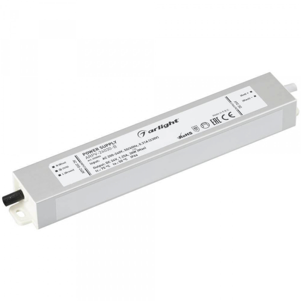 Блок питания Arlight ARPV-24030-B 24V 30W IP67 1,25A 020004 Блок питания Arlight ARPV-24030-B 24V 30W IP67 1,25A 020004