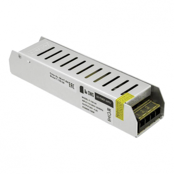 Блок питания SWG 24V 100W IP20 4,2A T-100-24 000300 Блок питания SWG 24V 100W IP20 4,2A T-100-24 000300