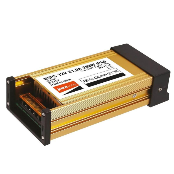 Блок питания Jazzway BSPS 12V 250W IP45 21A 1001245 Блок питания Jazzway BSPS 12V 250W IP45 21A 1001245