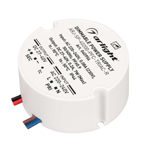 Драйвер Arlight ARJ-SP-40200-PFC-Triac-R 27-40V 7W IP44 0,2A 040956 Драйвер Arlight ARJ-SP-40200-PFC-Triac-R 27-40V 7W IP44 0,2A 040956