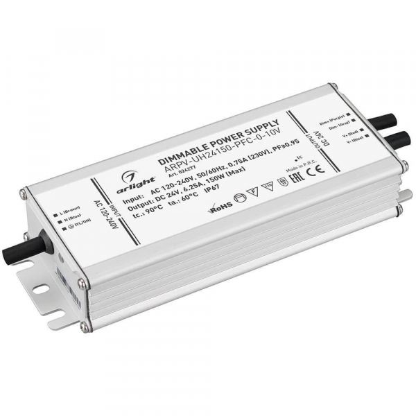 Блок питания Arlight ARPV-UH24150-PFC-0-10V 24V 150W IP67 6,3A 024277 Блок питания Arlight ARPV-UH24150-PFC-0-10V 24V 150W IP67 6,3A 024277