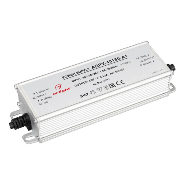 Блок питания Arlight ARPV-48150-A1 48V 150W IP67 034689 Блок питания Arlight ARPV-48150-A1 48V 150W IP67 034689