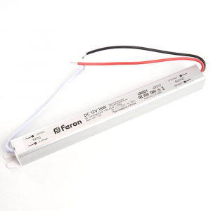 Блок питания для светодиодной ленты Feron LB001 12V 18W IP20 1,5A 48010