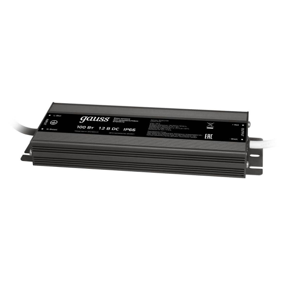 Блок питания Gauss 12V 100W IP66 10A 202023100 Блок питания Gauss 12V 100W IP66 10A 202023100