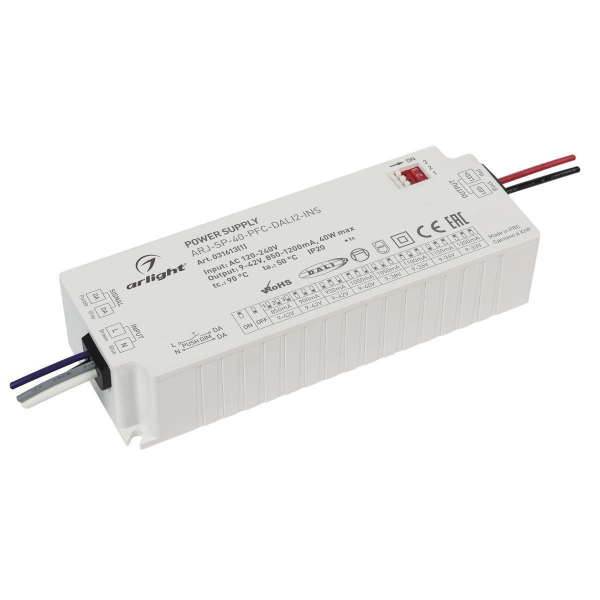 Драйвер Arlight ARJ-SP-40-PFC-Dali2-INS 9-47V 40W IP20 0,85-1,2A 031613(1) Драйвер Arlight ARJ-SP-40-PFC-Dali2-INS 9-47V 40W IP20 0,85-1,2A 031613(1)
