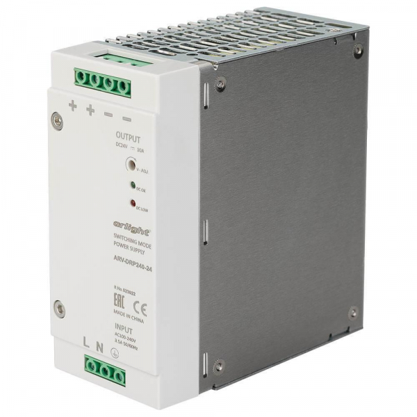 Блок питания Arlight ARV-DRP240-24 24V 240W IP20 10A 023022 Блок питания Arlight ARV-DRP240-24 24V 240W IP20 10A 023022