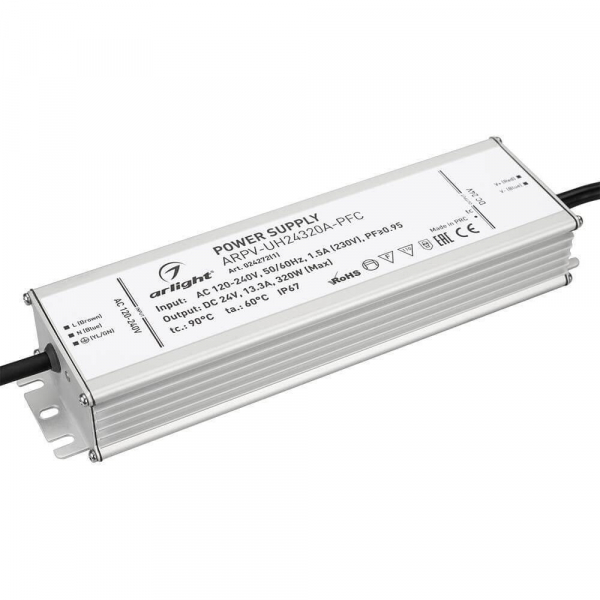 Блок питания Arlight ARPV-UH24320A-PFC 24V 320W IP67 13,3A 024272(1) Блок питания Arlight ARPV-UH24320A-PFC 24V 320W IP67 13,3A 024272(1)