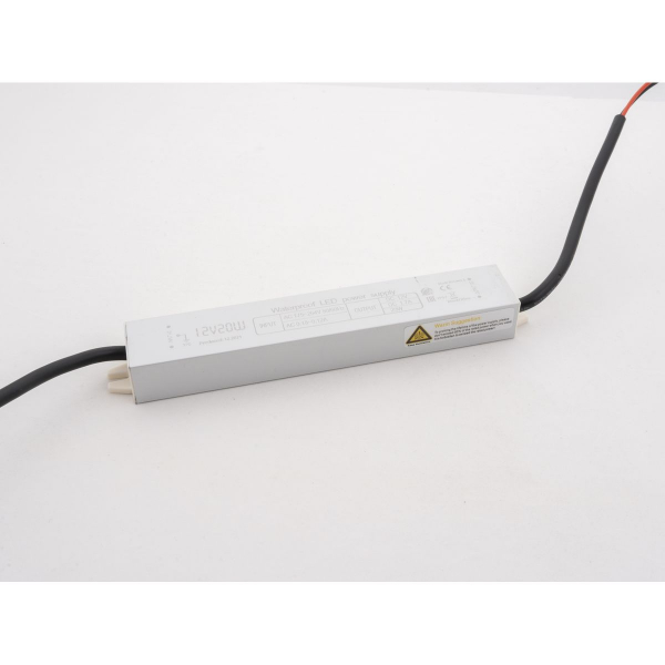 Блок питания LEDS POWER 20Вт 12В IP67 алюминий SLIM 005102