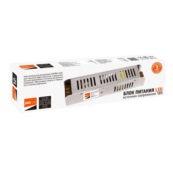 Блок питания Jazzway BSPS 12V 120W IP20 10A 5013902 Блок питания Jazzway BSPS 12V 120W IP20 10A 5013902