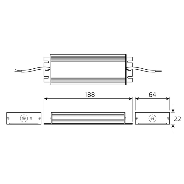 Блок питания Gauss 150W 12V IP20 BT524 Блок питания Gauss 150W 12V IP20 BT524