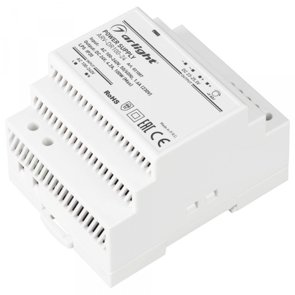 Блок питания Arlight ARV-DR100-24 24V 100W IP20 4,2A 031087 Блок питания Arlight ARV-DR100-24 24V 100W IP20 4,2A 031087