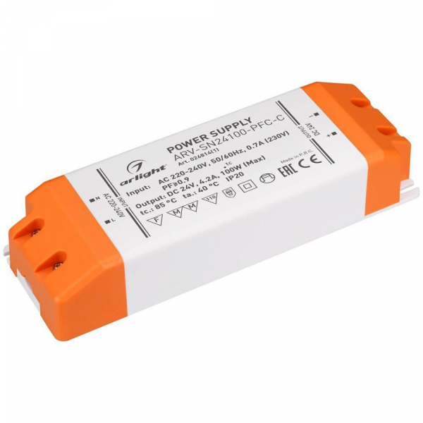 Блок питания Arlight ARV-SN24100-PFC-C 24V 100W IP20 4,2A 026814(1) Блок питания Arlight ARV-SN24100-PFC-C 24V 100W IP20 4,2A 026814(1)