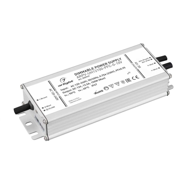 Блок питания Arlight ARPV-UH12150-PFC-0-10V 12V 150W IP67 12,5A 025747 Блок питания Arlight ARPV-UH12150-PFC-0-10V 12V 150W IP67 12,5A 025747
