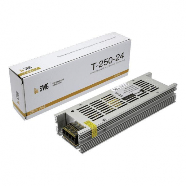 Блок питания SWG 24V 250W IP20 10,4A T-250-24 001035 Блок питания SWG 24V 250W IP20 10,4A T-250-24 001035