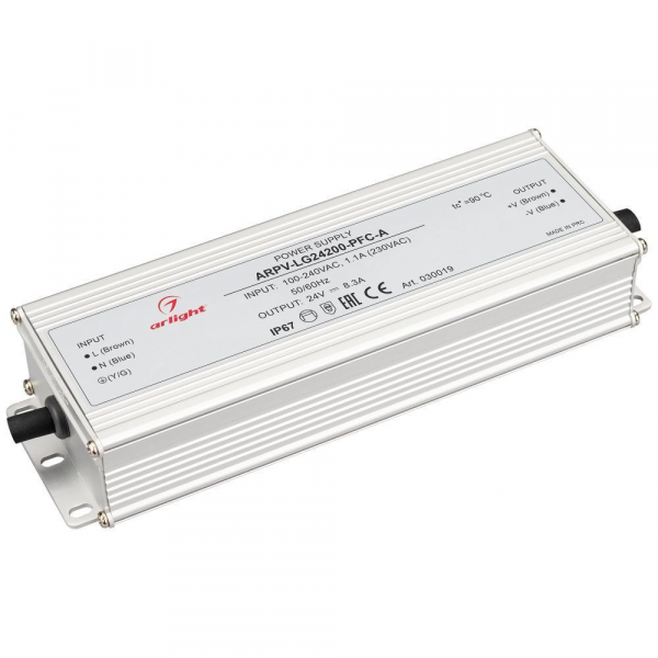 Блок питания Arlight ARPV-LG24200-PFC-A 24V 200W IP67 8,3A 030019 Блок питания Arlight ARPV-LG24200-PFC-A 24V 200W IP67 8,3A 030019