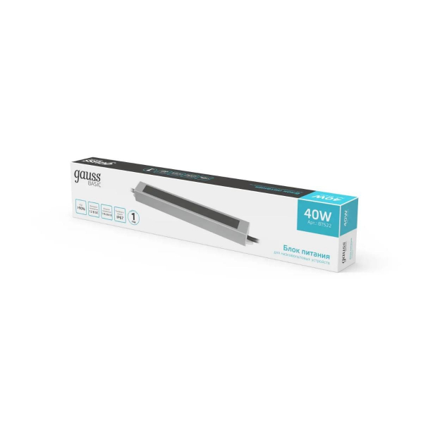 Блок питания Gauss 40W 12V IP67 BT522 Блок питания Gauss 40W 12V IP67 BT522