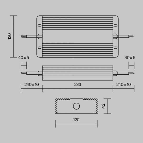 Блок питания Maytoni PSL008-400W-48V-IP67 Блок питания Maytoni PSL008-400W-48V-IP67