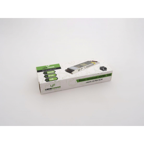 Блок питания LEDS POWER 200Вт 12В ULTRA SLIM 000855 Блок питания LEDS POWER 200Вт 12В ULTRA SLIM 000855