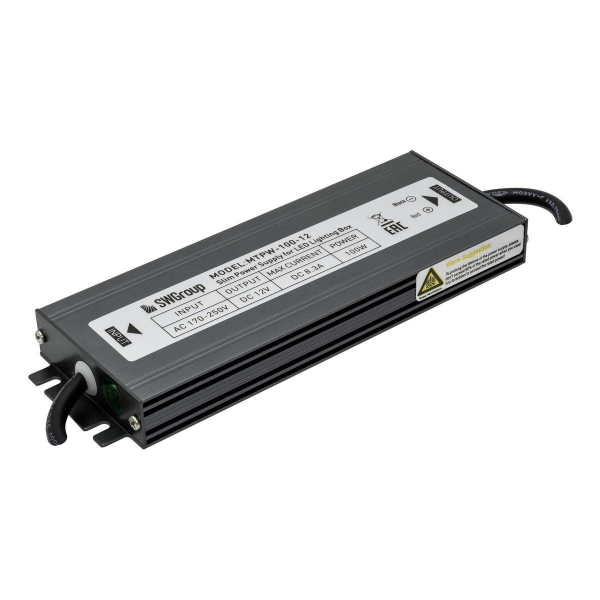 Блок питания SWG 12V 100W IP67 8,3A MTPW-100-12 001273 Блок питания SWG 12V 100W IP67 8,3A MTPW-100-12 001273
