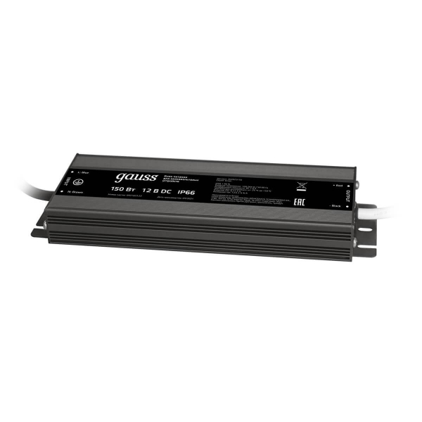 Блок питания Gauss 12V 150W IP66 15A 202023150 Блок питания Gauss 12V 150W IP66 15A 202023150