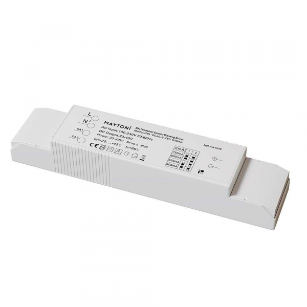 Блок питания Maytoni Technical Dali 23-40V 30-40W IP20 0,75-0,9A PSL-DL40-S-750-900mA Блок питания Maytoni Technical Dali 23-40V 30-40W IP20 0,75-0,9A PSL-DL40-S-750-900mA