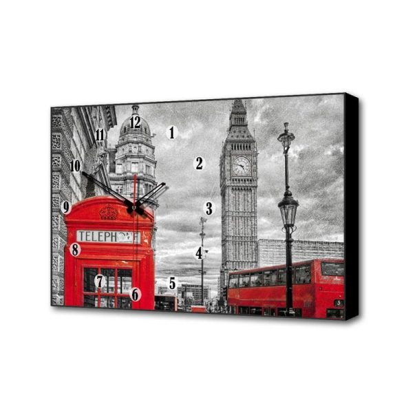 Настенные часы Красная будка Timebox Toplight 37х60х4см TL-C5011