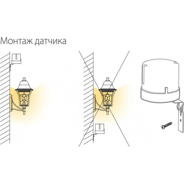 Датчик освещенности SNS-L-07 5500W IP44 Белый a030063 Датчик освещенности SNS-L-07 5500W IP44 Белый a030063