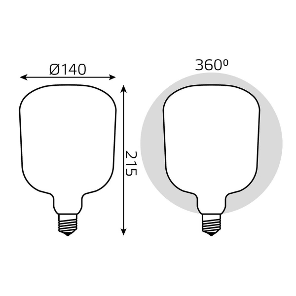 Лампа светодиодная филаментная Gauss E27 9W 4100К матовая 1015802209 Лампа светодиодная филаментная Gauss E27 9W 4100К матовая 1015802209