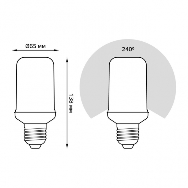 Лампа светодиодная Gauss E27 5W 1500K матовая 157402105 Лампа светодиодная Gauss E27 5W 1500K матовая 157402105