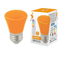 Лампа светодиодная Volpe E27 1W оранжевая LED-D45-1W/ORANGE/E27/FR/С BELL UL-00005642