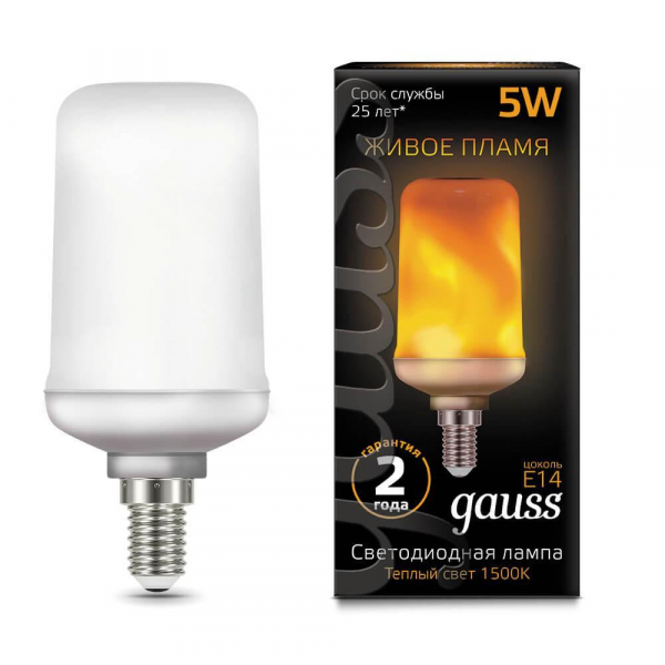 Лампа светодиодная Gauss E14 5W 1500K матовая 157401105 Лампа светодиодная Gauss E14 5W 1500K матовая 157401105