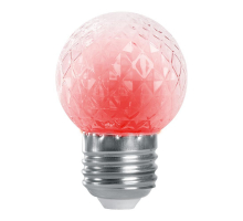 Лампа-строб светодиодная Feron E27 1W красный прозрачная LB-377 38210