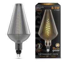Лампа светодиодная филаментная Gauss E27 8,5W 1800K серая 180802005