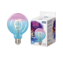 Лампа светодиодная филаментная Uniel E27 4W 2250K синяя LED-SF01-4W/Soho/E27/CW BLue/Wine GLS77TR UL-00005892