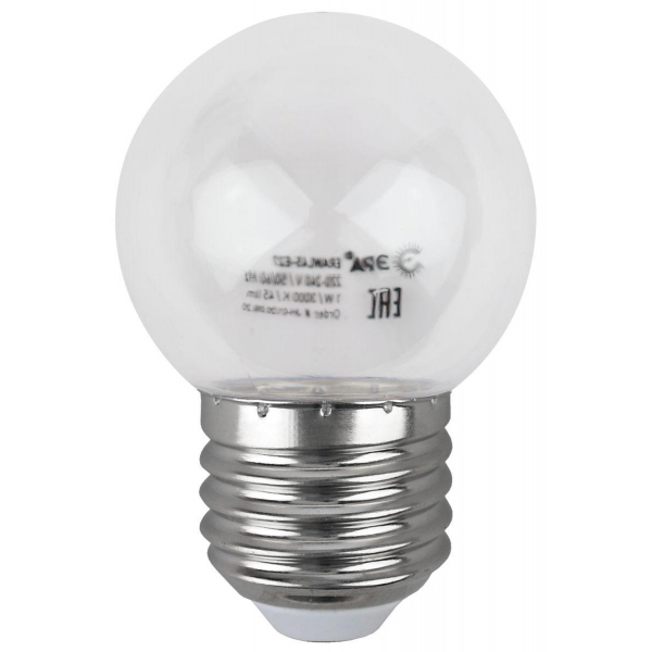 Лампа светодиодная ЭРА E27 1W 3000K прозрачная ERAWL45-E27 Б0049572